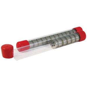 Reusable Plastic Die Storage Tube with Rubber Ends "D" Dies
